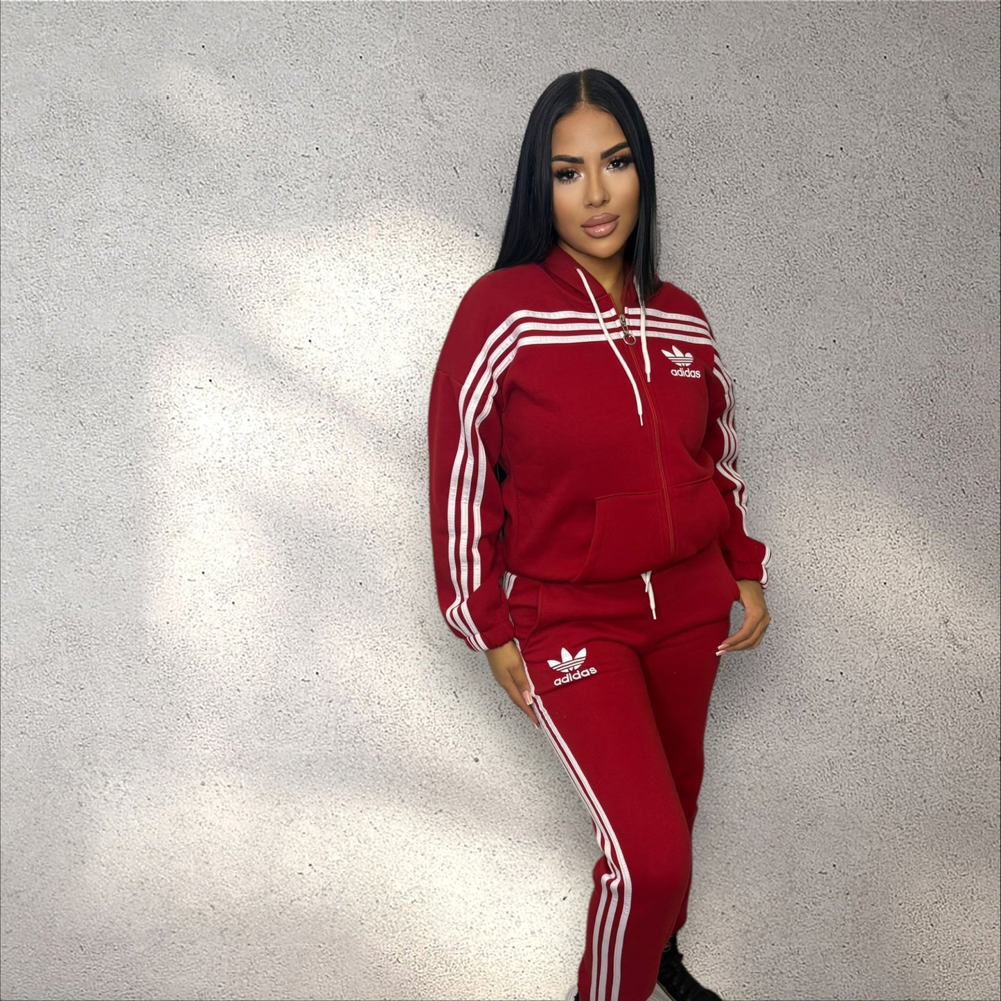 Trening Adi roșu fermoar