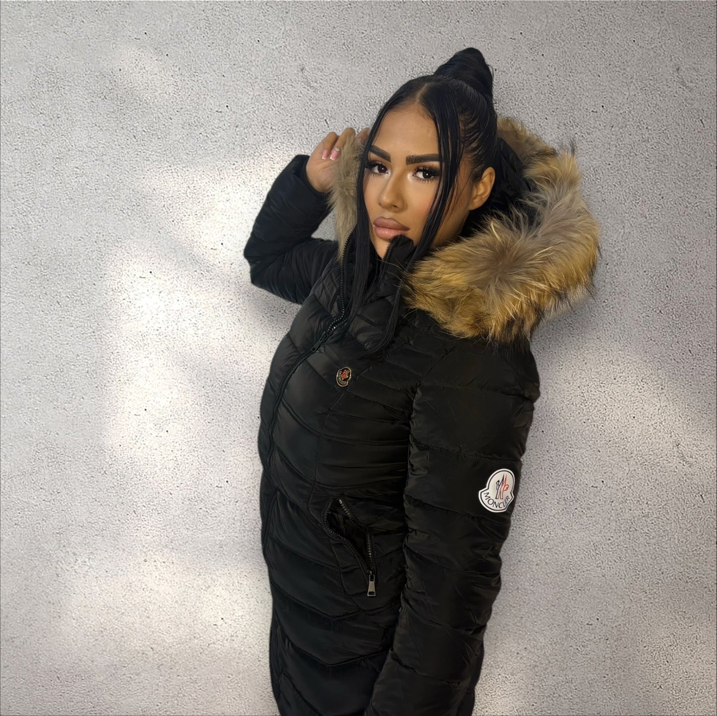 Geacă medie Moncl neagră