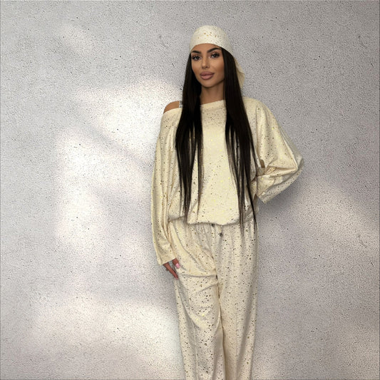 Set 3 Piese Royal Crem-Gold