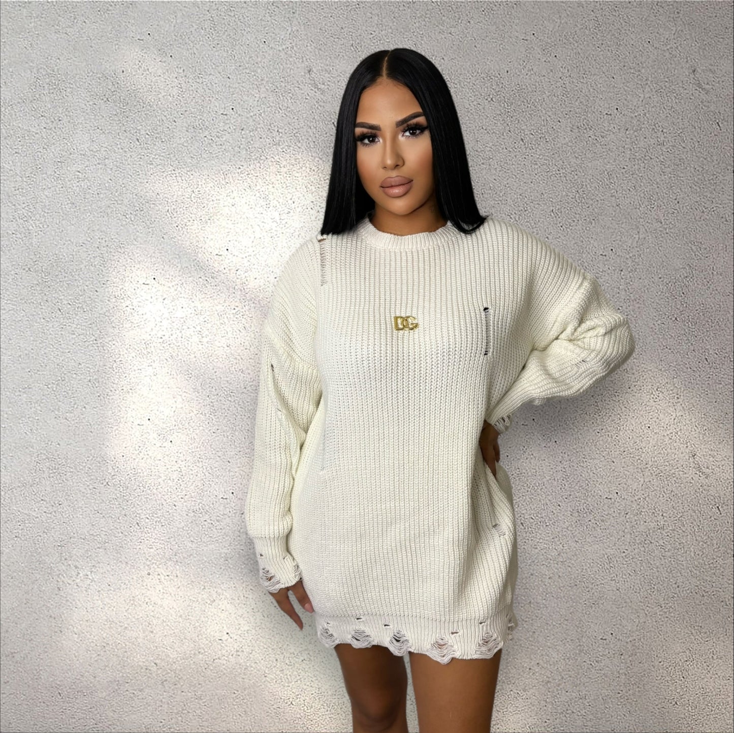 Rochie/Pulover Tricot DG ALB