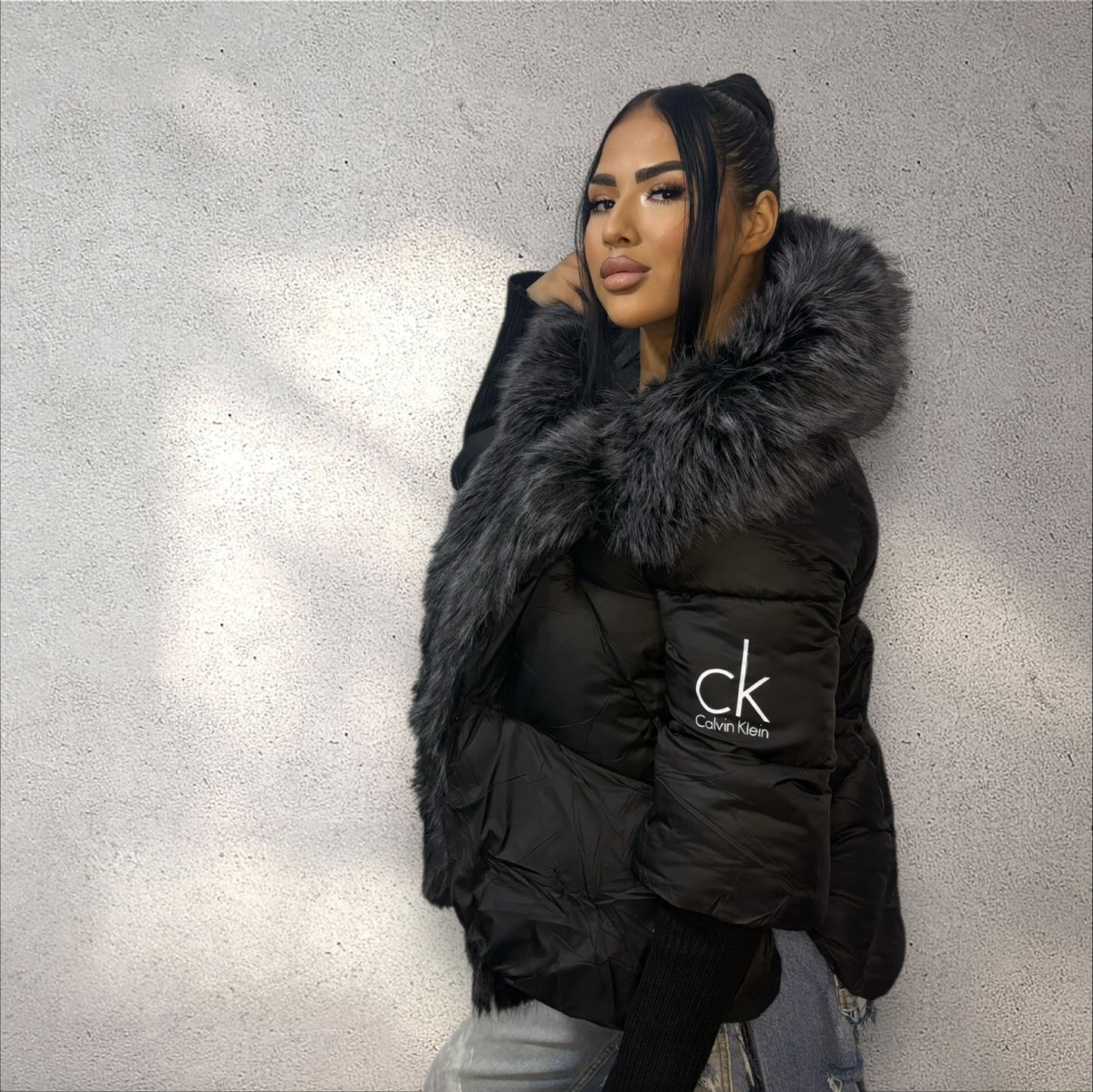 Geacă stil parka ck negru