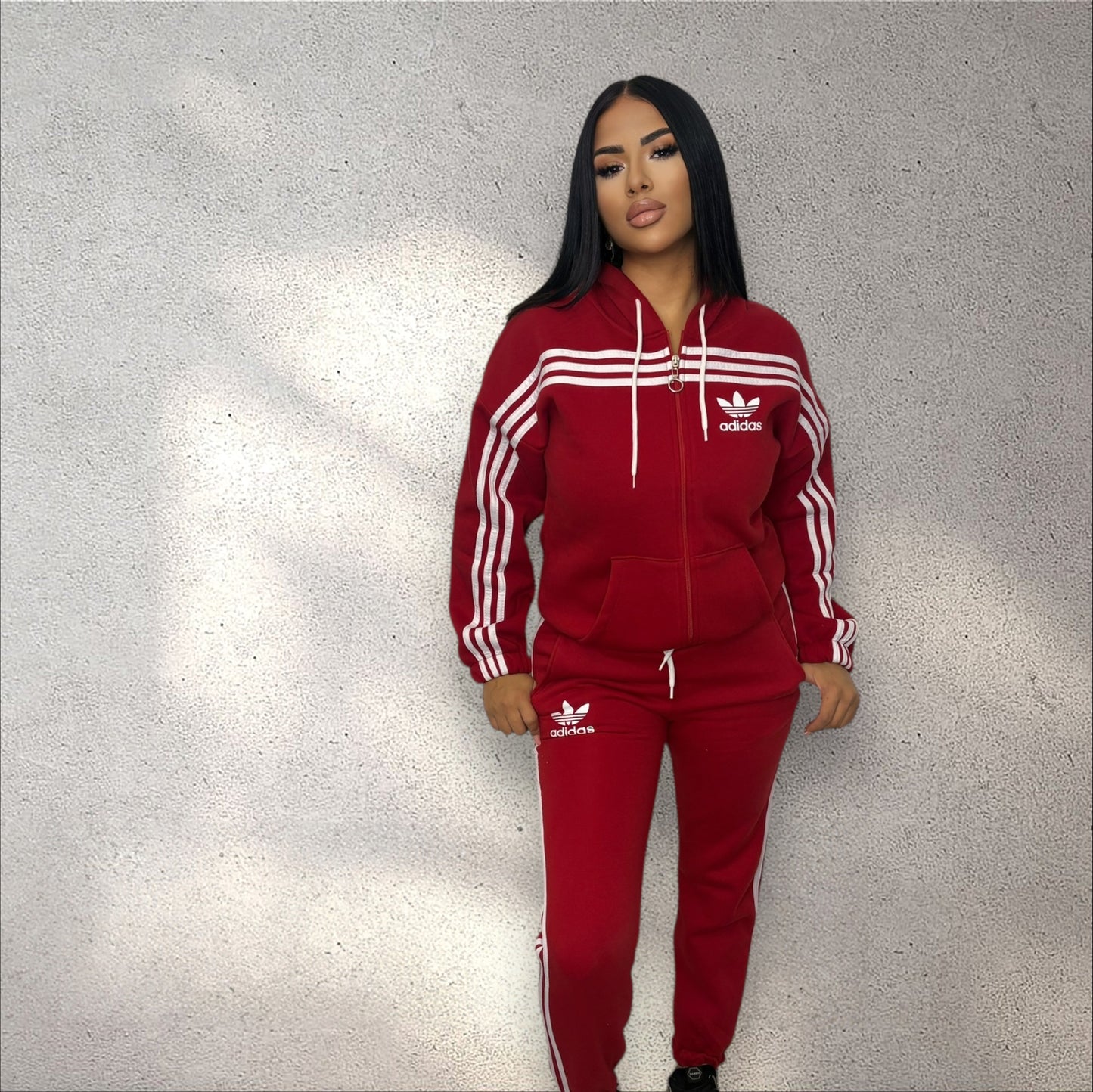 Trening Adi roșu fermoar