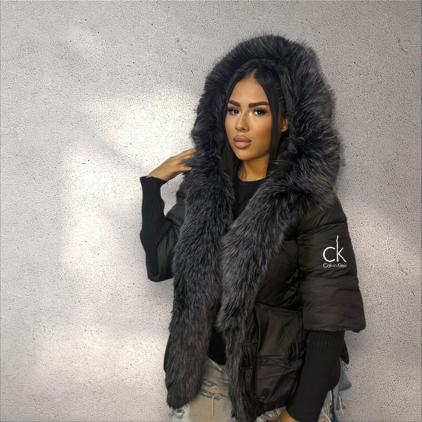 Geacă stil parka ck negru