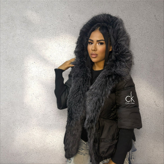 Geacă stil parka ck negru