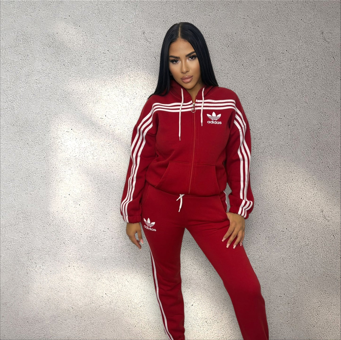 Trening Adi roșu fermoar