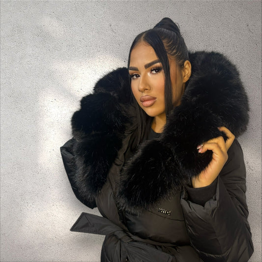 Geacă lungă Krl negru