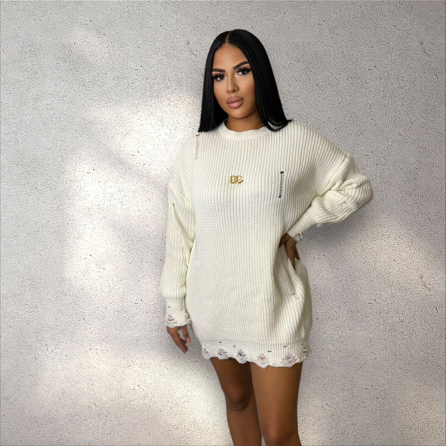 Rochie/Pulover Tricot DG ALB