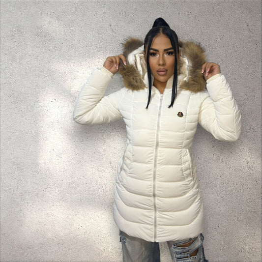 Geacă medie moncl alb