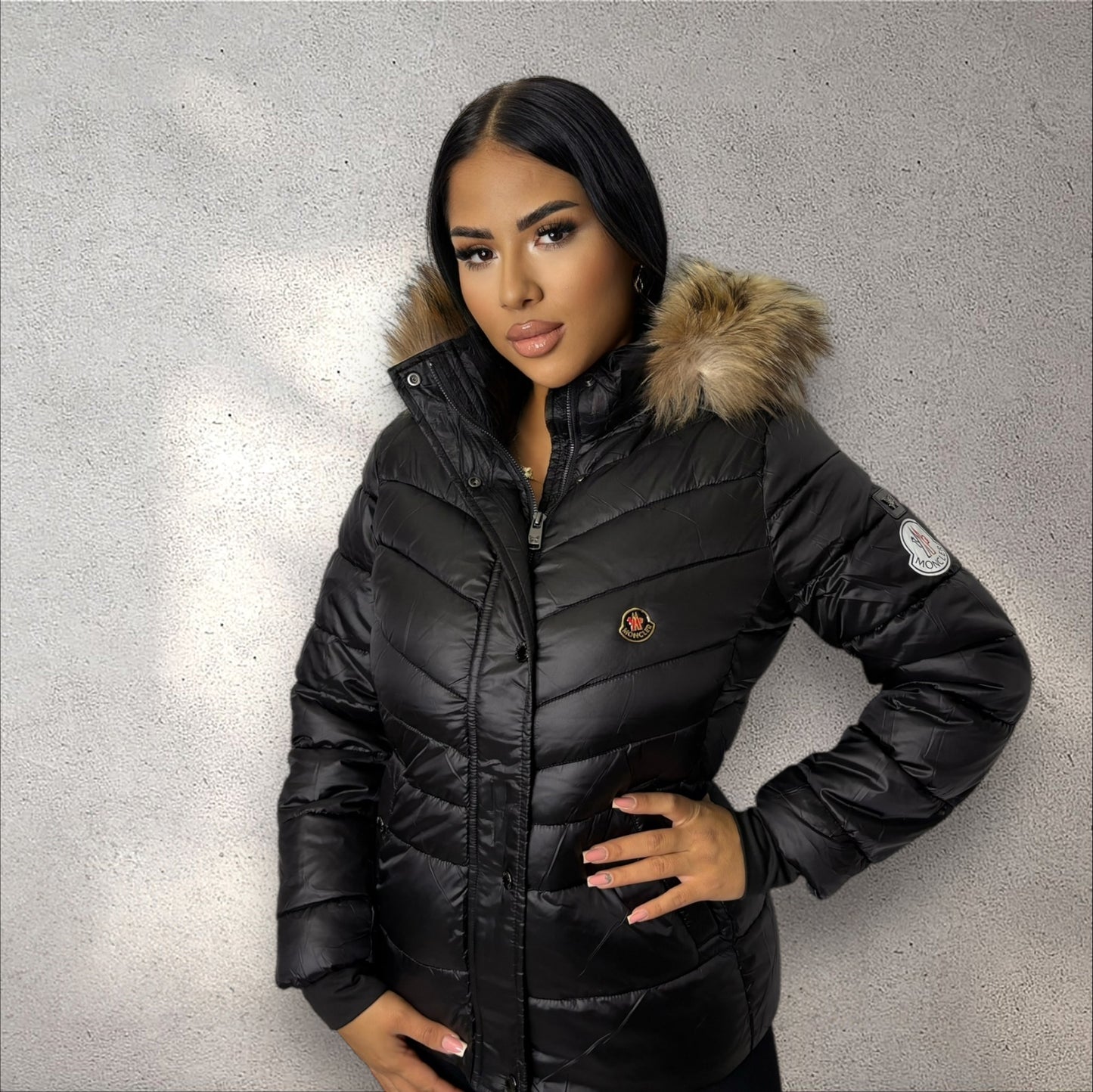 Geacă scurtă Moncl Naturală